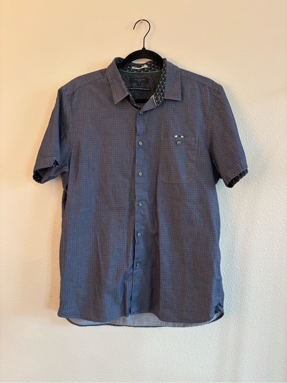 Ted Baker London short-sleeve button-down shirt size 5 XL